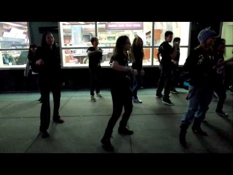 131116 Infinite New York Flash Mob - 1st performance, part 2/2 (partial)