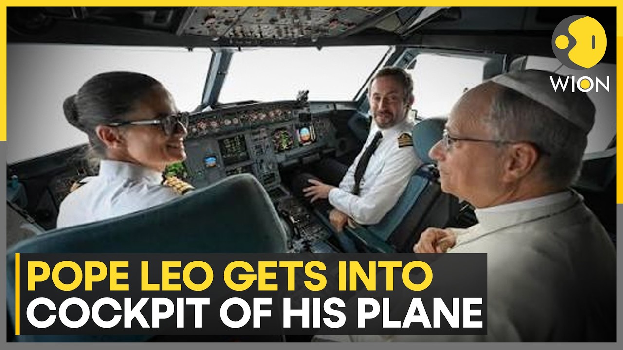 Pope Leo Steps Into Cockpit Of His Plane During France Visit | WION News