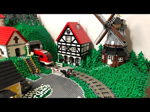 Bau einer Lego Stadt Teil 51. - Zugstrecke einbetten