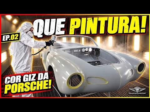 🔥 Pintamos este Karmann-Ghia na cor Giz da Porsche — ficou espetacular!