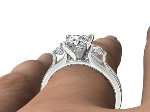 14k White Gold 1ct TDW Diamond Three Stone Engagement Ring (H-I, I1-I2)