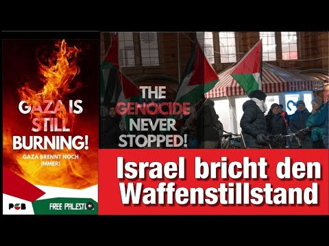 Israel bricht den Waffenstillstand. Protestkundgebung in Bremen