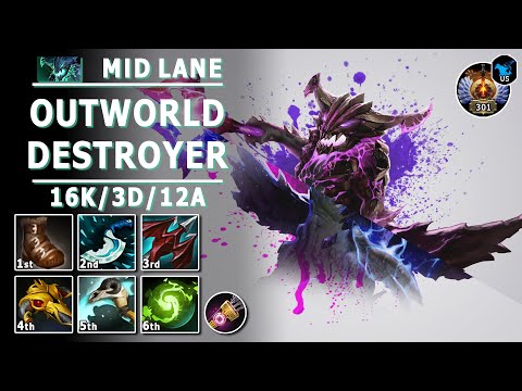 Outworld Destroyer Mid Lane | 7.31b | Pos 2 OD Guide | Dota 2 Immortal Gameplay