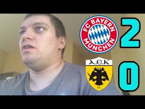 Bayern Munich vs AEK Athens(2-0) Lewandowski Goals Reaction! 2018-2019 UCL Qualifers
