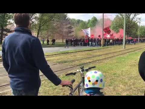 1.FC Nürnberg Fanmarsch 28.04.2019 Nürnberg - Bayern