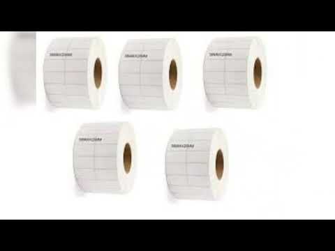 Plain Barcode Sticker Roll 33X25