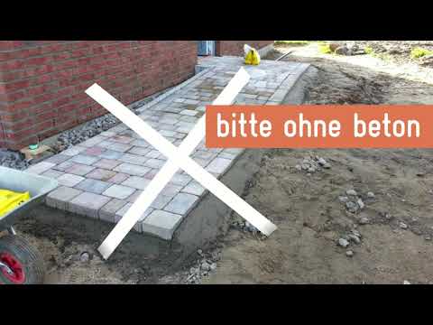 mit STEINFIX Randabschlussprofil Gartenplatten verlegen