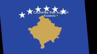 Countries that support Kosovo🇽🇰⚔️Countries that support Serbia🇷🇸