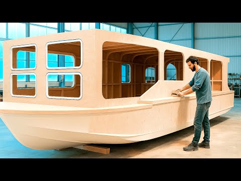 Man Builds DIY Floating House for His Family | Start to Finish by @Adrian Woodworm