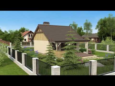 Z60 - Gotowy projekt domu parterowego we współczesnym stylu do 50 m2