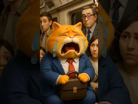 Meow Meow Sad Song 😿 Orange Fat Cat Cries at Work All Day