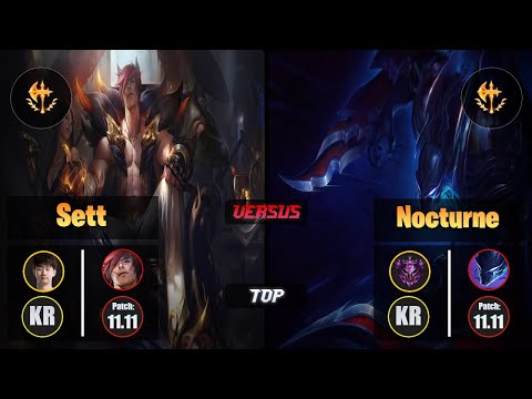 Kuro SETT (Top) [Conqueror] VS NOCTURNE - Master KR Patch 11.11