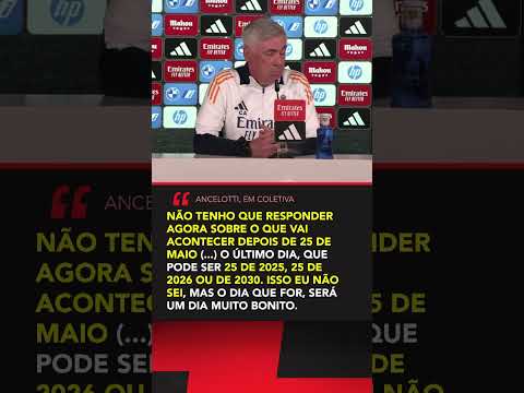Ancelotti coloca prazo para falar sobre seu futuro! Vai sair do Real Madrid? #shorts