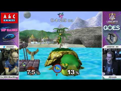 CCG2k16 SSBM Exhibition   Armada Young Link vs FOX MVG Mew2King Pichu