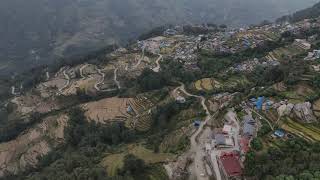 Discover the stunning beauty of Ghandruk Village from a bird's eye view with our drone footagePart 2