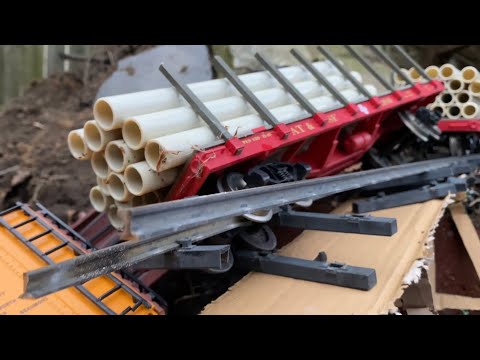 STEAM LOCOMOTIVE PLUMMETS OFF BRIDGE