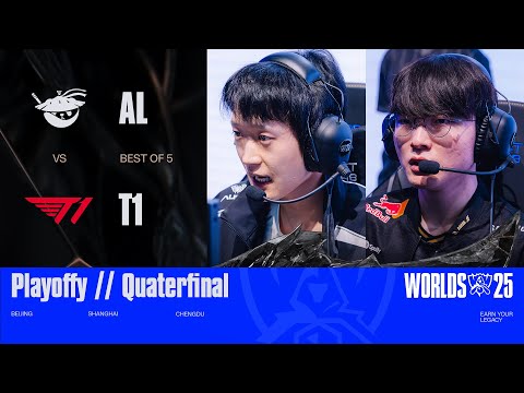 FAKER vs SHANKS - T1 vs ANYONE'S LEGEND - ĆWIERĆFINAŁ WORLDS 2025