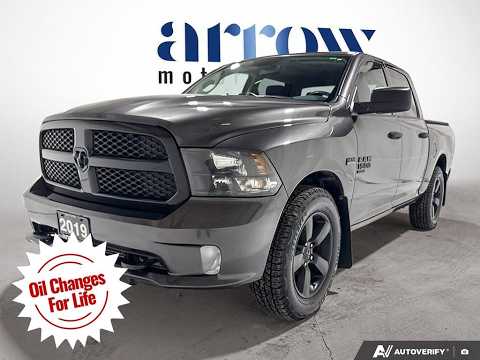 2019 Ram 1500 Classic Express 4x4 Crew Cab 5'7" Box in Gray for sale at Arrow Motors in Aylmer, ON