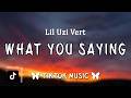 What You Saying Lil Uzi Vert Lyrics I Don T Even Know What She Said