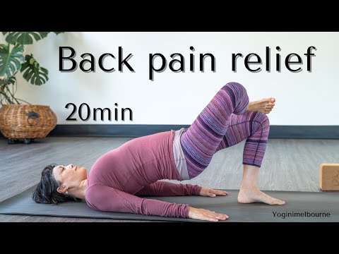 20min Back pain relief | strengthen, soothe & release lower back & hips