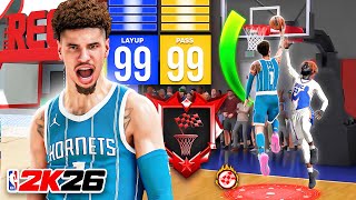 LAMELO BALL BUILD + 99 LAYUP & 99 PASS is UNSTOPPABLE in RANDOM REC on NBA 2K26