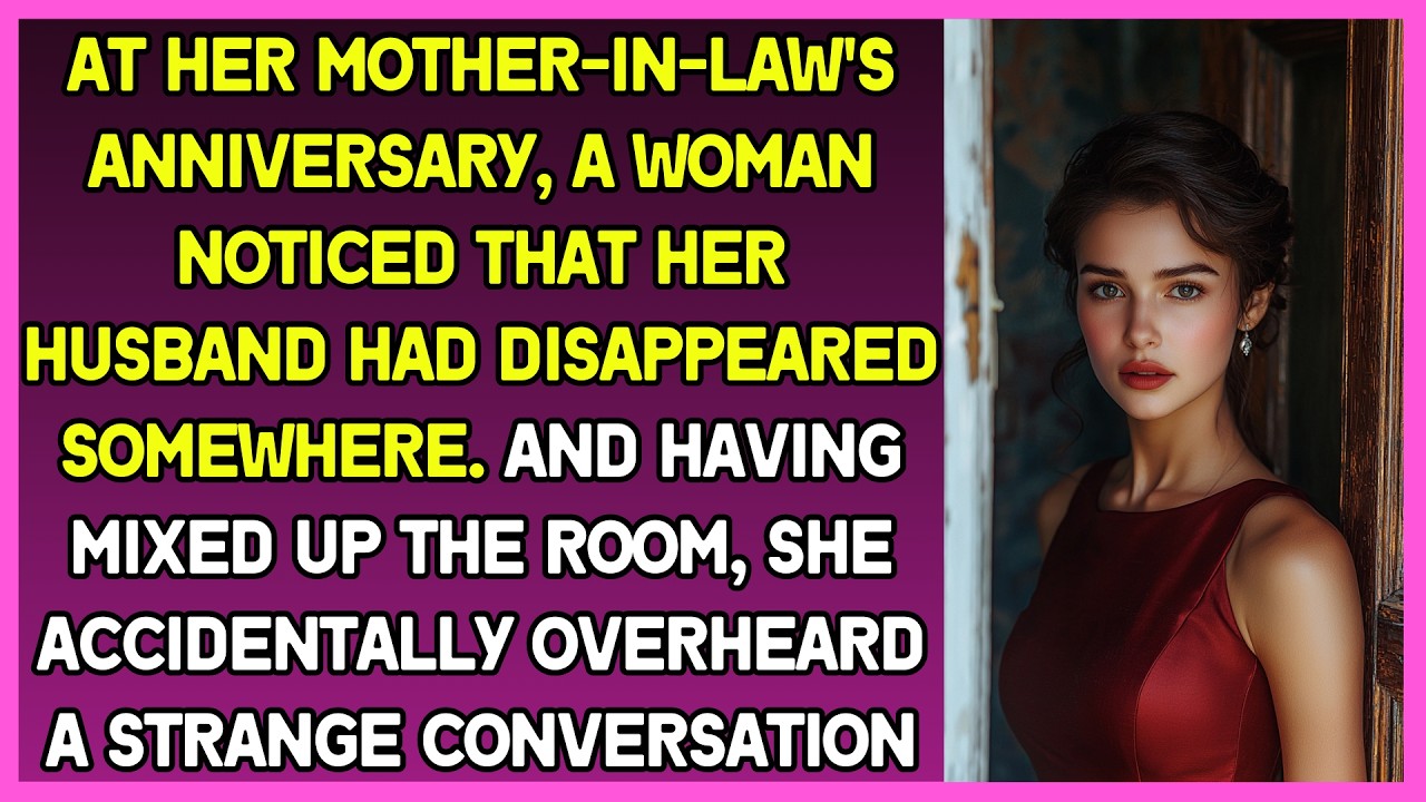 At a party, woman noticed her husband was absent & mixing up the room, she heard  something strange