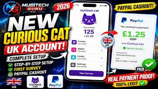New Curious Cat UK Account! Complete Setup + First Survey + PayPal Cashout 2026