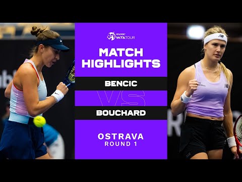 Теннис Belinda Bencic vs. Eugenie Bouchard | 2022 Ostrava Round 1 | WTA Match Highlights