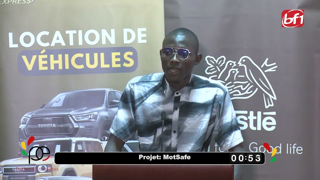 Pitch Pépitesdentreprise2026: MotSafe, un dispositif électronique de traçage présenté par Aly TRAORE