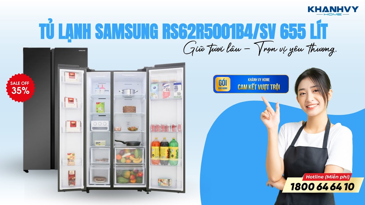 Tủ lạnh Samsung RS62R5001B4/SV 655 lít
