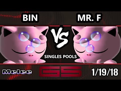 GENESIS 5 SSBM - Bin (Jigglypuff) VS Mr. F (Jigglypuff) - Smash Melee Singles
