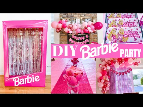 DIY BARBIE PARTY | BARBIE BOX & BALLOON GARLAND | AFFORDABLE PARTY DECOR | XoJuliana