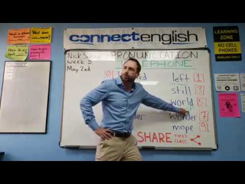 Connect English Pronunciation Telephone, Volume 20 - Pacific Beach Campus