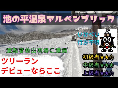 Video: 【スキー場ガイド】池の平温泉アルペンブリックスキー場　ツリーランデビューならここ