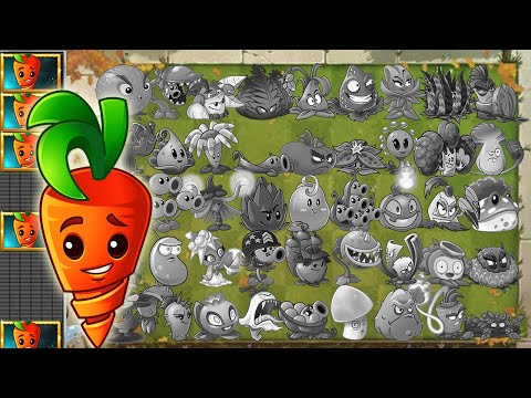 PvZ2 Challenge - Intensive Carrot & All Plants Die Vs All Zombies - Who Will Win?