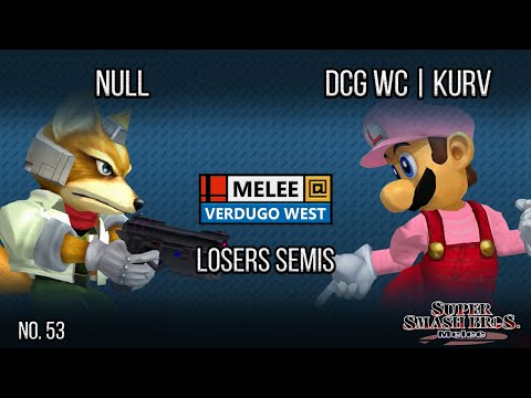 Melee @ Verdugo #53 - null (Fox) VS DCG WC | Kurv (Luigi) - SSBM - Losers Semis