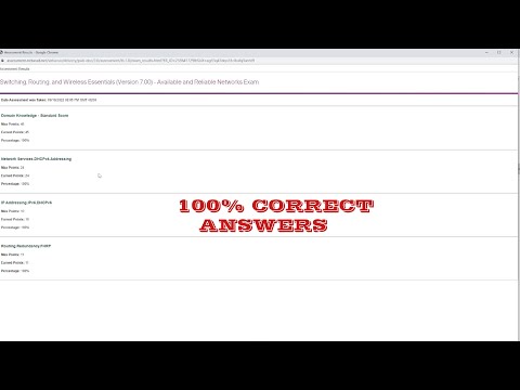 CCNA ll SRWE MODULES 7 -9 AVAILABLE AND RELIABLE NETWORKS  EXAM ANSWERS