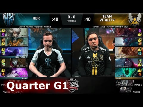 H2K Gaming vs Vitality | Game 1 Quarter Final S8 EU LCS Spring 2018 | H2K vs VIT G1