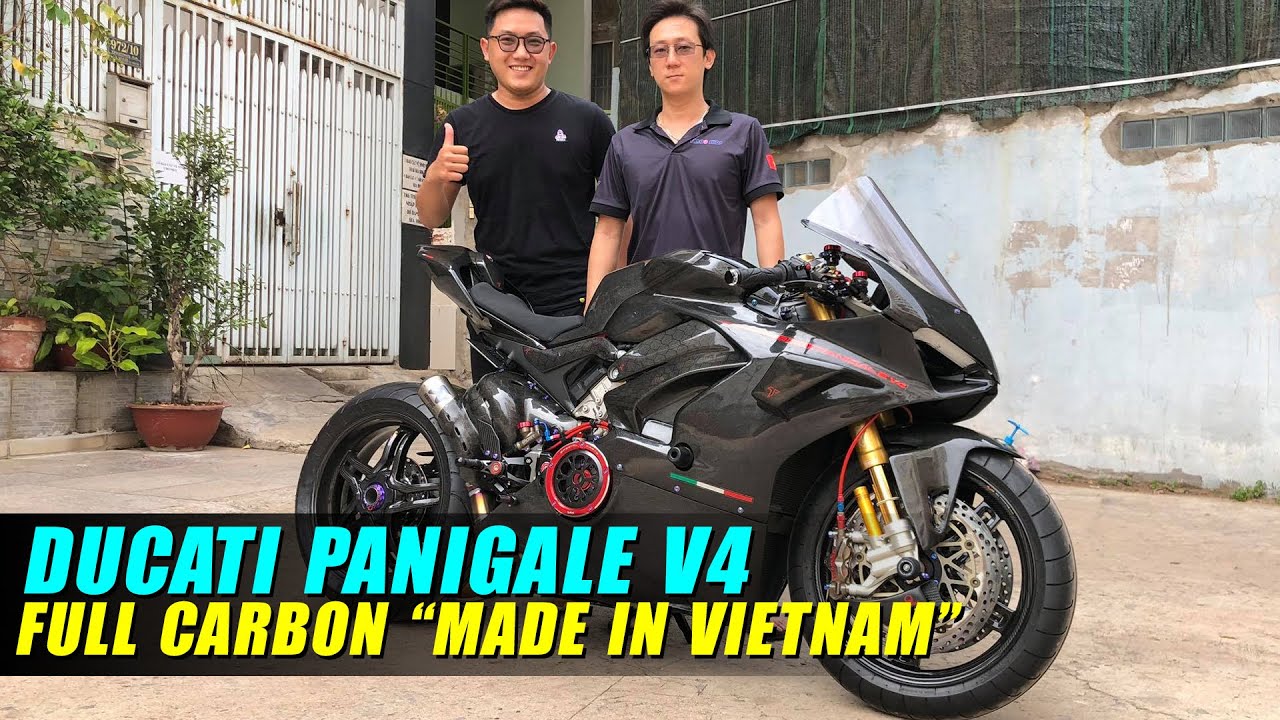 Siêu phẩm Ducati PANIGALE V4 lên full dàn áo Carbon “Made in Vietnam”, list đồ chơi hàng khủng