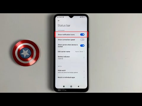How to enable/disable status bar notification icon on Poco C40 Android 11