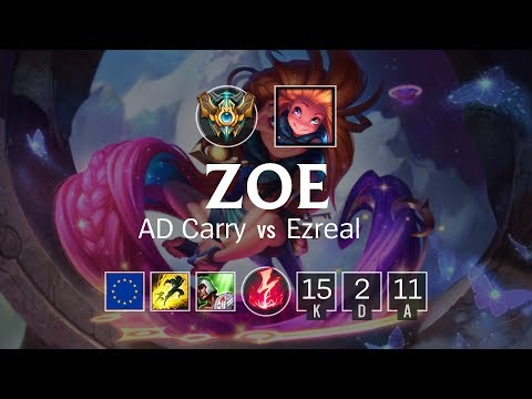 Zoe ADC vs Ezreal - EUW Challenger Patch 8.12