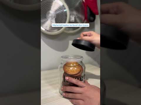Gambar Informa Tova Stoples Kaca 800 ml Transparan - Hitam