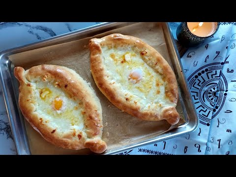 Acharuli Khachapuri | აჭარული ხაჭაპური - Georgian Cheese Bread Boat Recipe