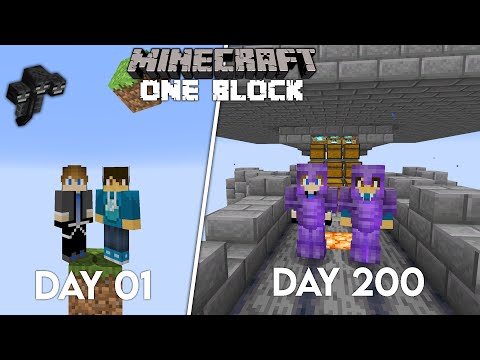 We Survived 200 Days On One Block In Minecraft ( HINDI )