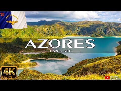 FLYING OVER AZORES (4K UHD) - Relaxing Music Along With Beautiful Nature Videos - 4K Video HD