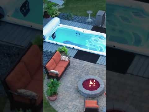 Creative in-ground swim spa design #shorts