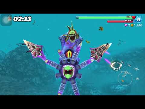 HUNGRY SHARK WORLD - ANCIENT MEGALODON VS MELTDOWN SHARK  VS DARK MAGIC SHARK vs boss