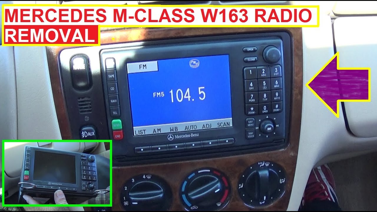Radio Removal and Replacement on Mercedes w163 ML320 ML430 ML230 ML270 ML350 ML400 ML500