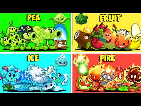 Random 18 Elements Of Plant Teams Vs All Zombies - Who WIll Win? - Pvz 2 Team Plant Battlez
