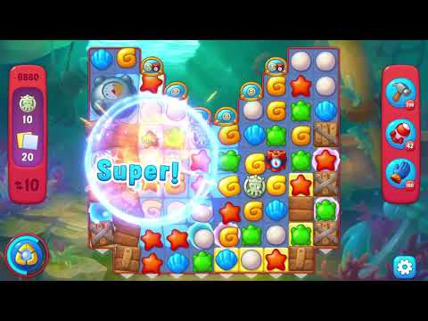 Fishdom 6880 Hard Level - 18 moves - NO BooSTERS